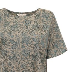 Hạnh Bộ đồ dài trung niên mặc hoa nhỏ, tay ngắn