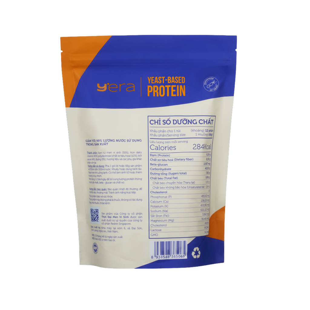 YERA Yeast based protein - TÚI 830g