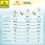  Quạt sạc tích điện Honjianda HJD FL628H 18 inch – 9 mức gió, có remote, đèn LED 