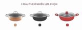  Nồi lẩu Elmich Smart Cook 5552KMB 3 đáy nắp kính. đáy từ, 26cm 