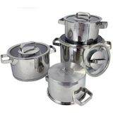  Bộ nồi Inox FiveStar 4 chiếc 03 đáy cao cấp nắp kính FPB4007 16-18-20-24cm 