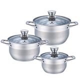 Bộ nồi 3 chiếc 5 đáy Smart Cook SM3337, inox cao cấp nắp kính 