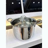  Nồi Inox FiveStars FPN30003, inox 304, 03 lớp nguyên khối, 30cm, nắp kính 