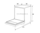  Máy rửa bát độc lập Hafele HDW-F605B 