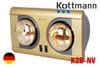  Đèn sưởi 2 bóng hồng ngoại treo tường Hans Kottmann K2B-NV 