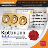  Đèn sưởi 3 bóng hồng ngoại treo tường Hans Kottmann K3B-NV 