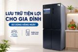  Tủ lạnh Multidoor 4 cánh Funiki 503 Lít HR M8503TB Double Inverter, cánh thép, màu đen 