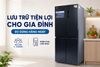  Tủ lạnh Multidoor 4 cánh Funiki 503 Lít HR M8503TB Double Inverter, cánh thép, màu đen 