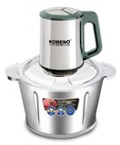  Máy xay thịt Koreno KN-330 cối inox 3 lít, lưỡi dao 3 tầng, có dao bóc vỏ hành tỏi. 