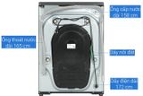  Máy giặt sấy lồng ngang Panasonic Inverter giặt 9 kg - sấy 6 kg NA-S96FC1LVT 