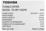  Máy sấy bơm nhiệt Toshiba 10 kg TD-BP110GHV(MG) 