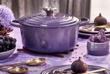  Nồi gang chống dính Le Creuset 24cm màu tím dùng được các loại bếp, Made in France 