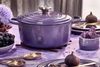  Nồi gang chống dính Le Creuset 24cm màu tím dùng được các loại bếp, Made in France 