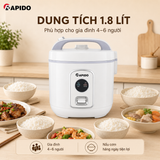  Nồi cơm điện Rapido RC-1.8M2, 1.8 lít, China 