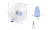  Quạt treo tường Senko TR1628 có điều khiển 