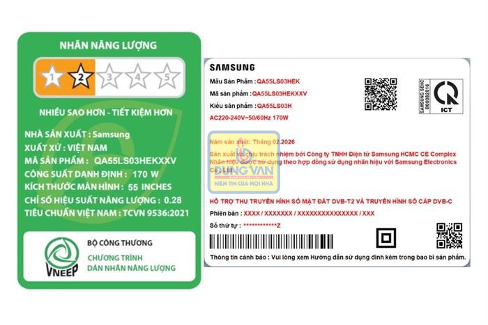 Smart Tivi Khung Tranh The Frame QLED Samsung AI 4K 55 inch QA55LS03HE chính hãng Dũng Vân Quảng Ninh