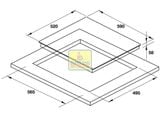  Bếp từ HAFELE 3 vùng nấu HC-I603B , 7.1KW, KT khoét đá 565 x 495mm. Tây Ban Nha 