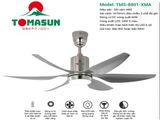  Quạt Trần đèn Tomasun TMS-8801-XMA, 6 cánh, sải cánh 1670mm, có khiển, đảo chiều 2 chế độ gió, màu bạc, PRC 