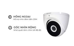 Thiết bị quan sát/Camera HDCVI bán cầu hồng ngoại 2MP KBVision KX-A2012S4