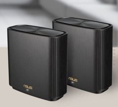 Bộ phát wifi 6 Asus ZenWiFi XT8 2-Pack Đen (Chuẩn AX/ AX6600Mbps/ 6 Ăng-ten ngầm/ Wifi Mesh/ 55 User)
