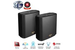 Bộ phát wifi 6 Asus ZenWiFi XT8 2-Pack Đen (Chuẩn AX/ AX6600Mbps/ 6 Ăng-ten ngầm/ Wifi Mesh/ 55 User)