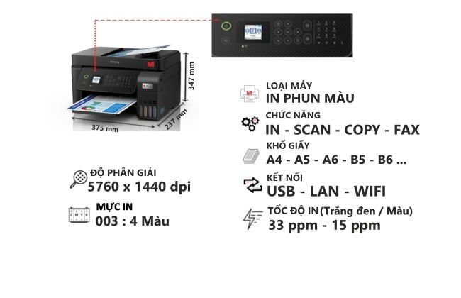 Máy in màu Epson Ecotank L5290