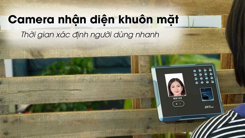 Máy Chấm Công Nhận Diện Khuôn Mặt, Vân Tay ZKTeco MB160