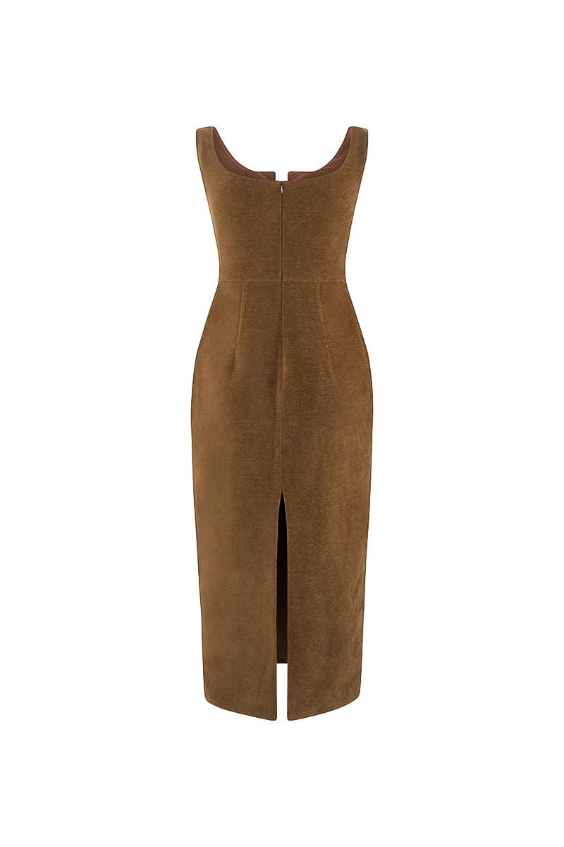  BROWN BODY PROMISE DRESS 