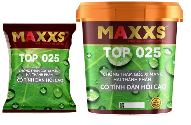 Sơn Chống Thấm MAXXS TOP 025 - Gốc Xi Măng 2 Thành Phần, Đàn Hồi Vượt Trội