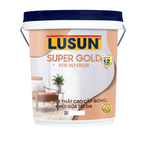 Sơn Bóng Nội Thất Cao Cấp, Bóng, Chùi Rửa Tối Đa – Lusun Super Gold