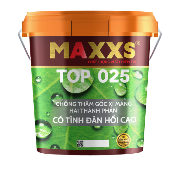 Sơn Chống Thấm MAXXS TOP 025 - Gốc Xi Măng 2 Thành Phần, Đàn Hồi Vượt Trội