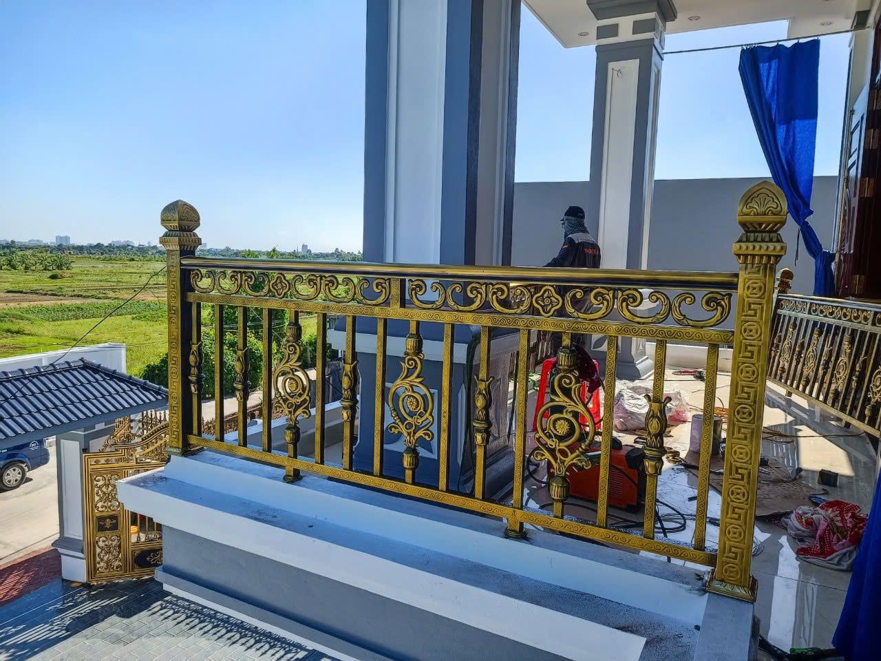  Lan Can Inox Sơn Nung 