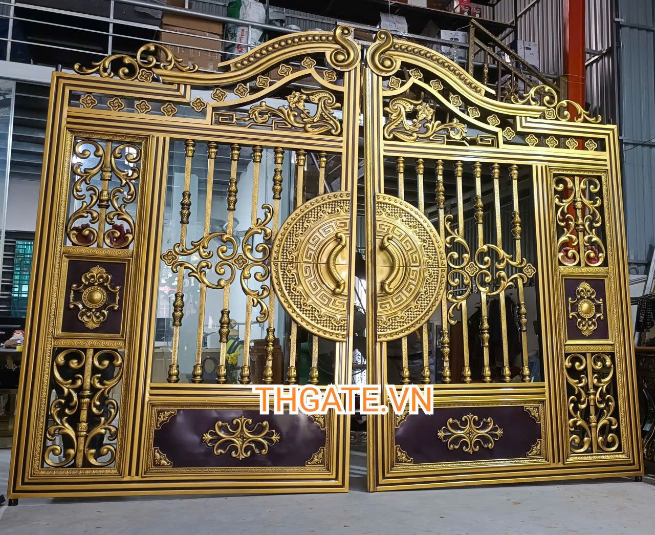  Cổng Inox Sơn Nung 