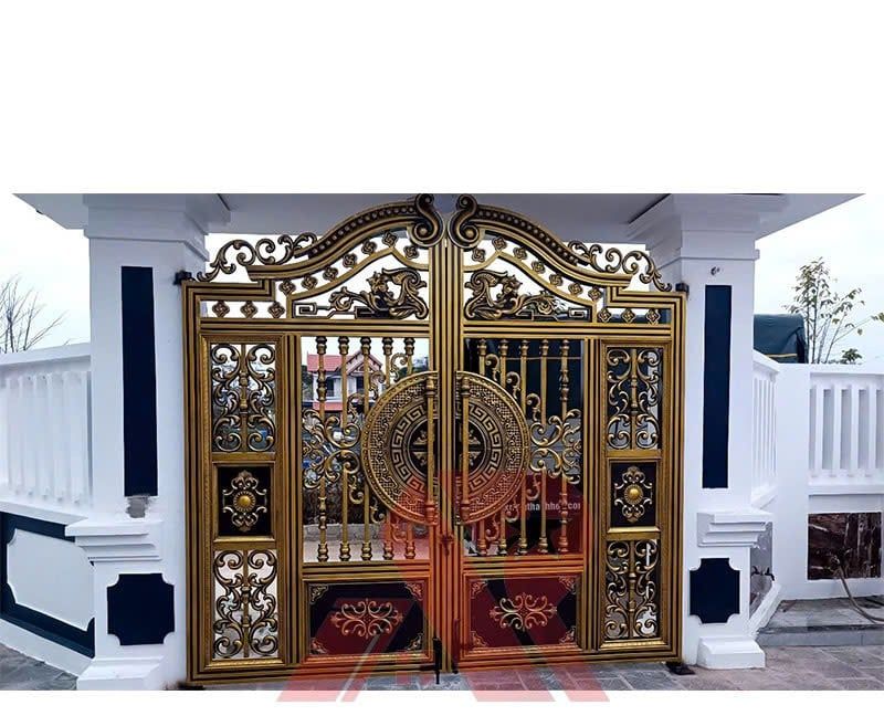  Cổng Inox Sơn Nung 