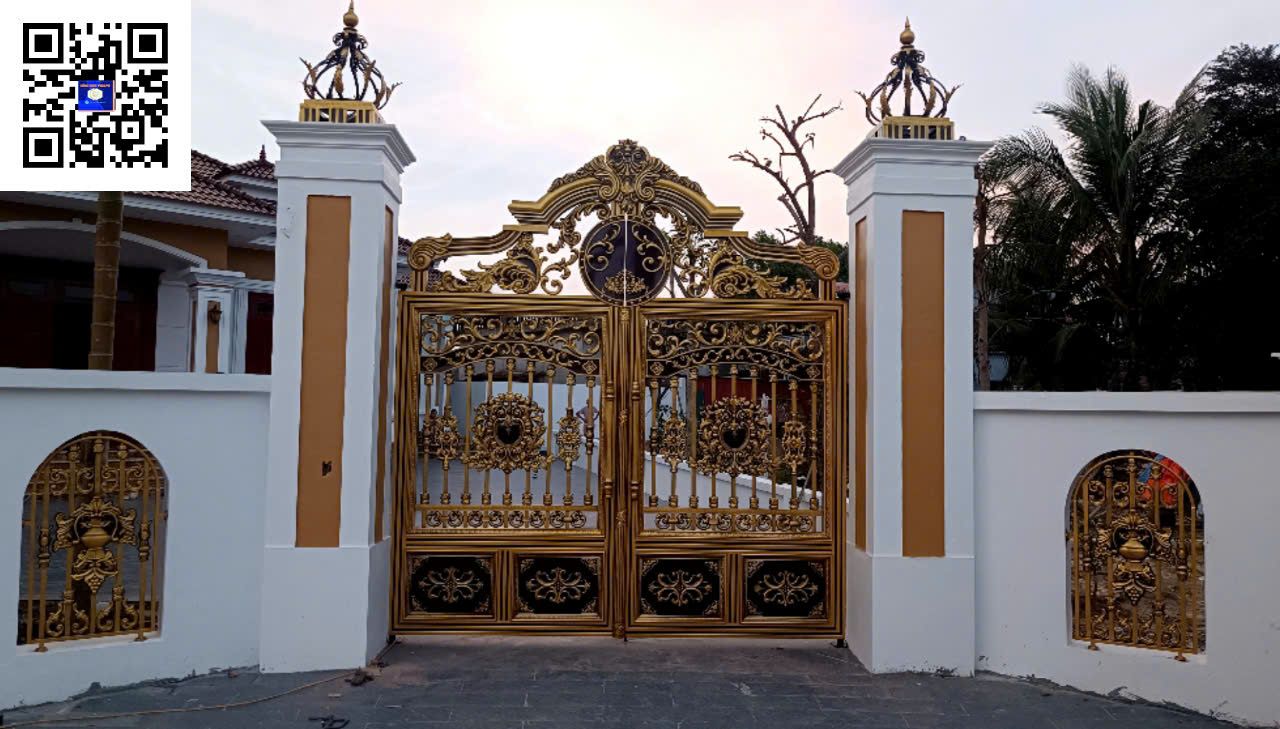  Cổng Inox Sơn Nung 