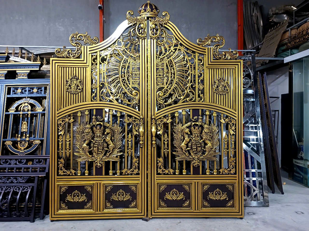  Cổng Inox Sơn Nung 