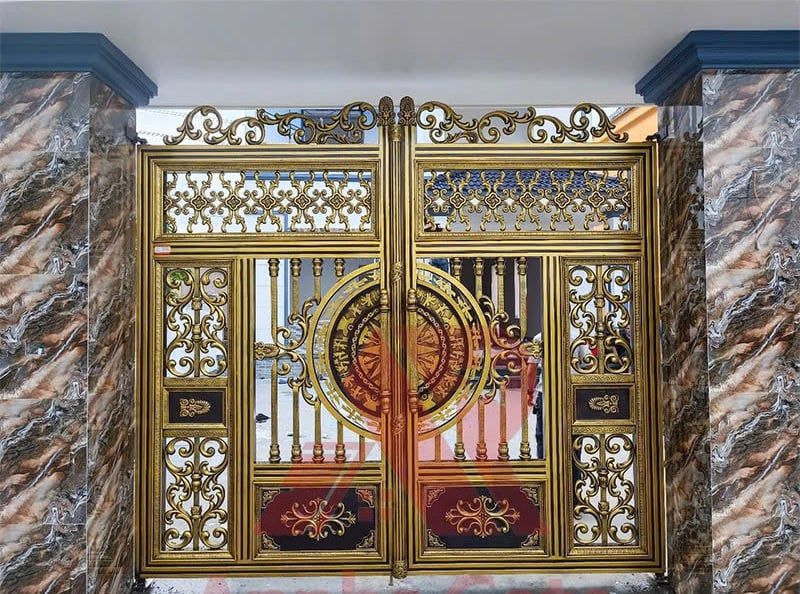  Cổng Inox Sơn Nung 