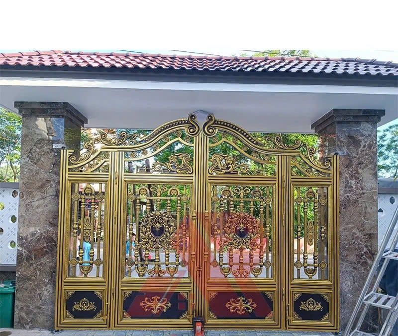  Cổng Inox Sơn Nung 