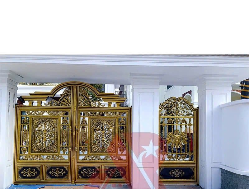  Cổng Inox Sơn Nung 