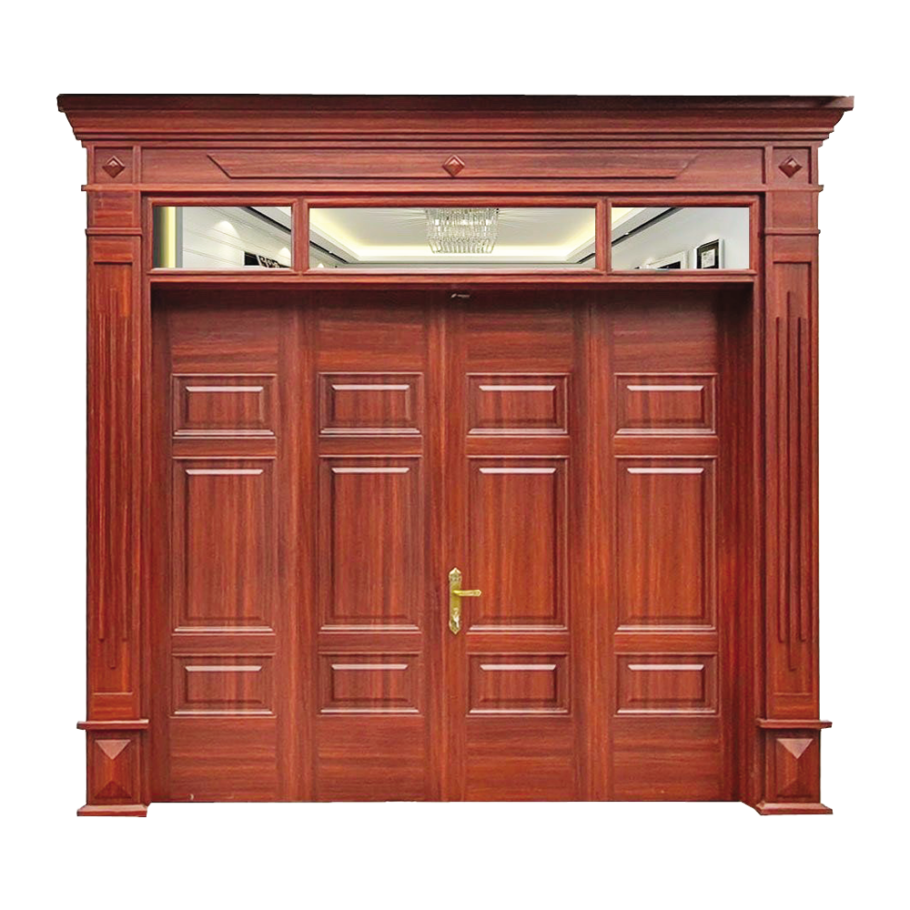  Cửa thép vân gỗ 4 cánh đều A42-K.H2-H1 