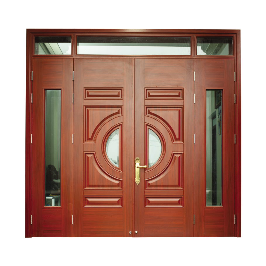  Cửa thép vân gỗ 4 cánh lệch A41-K.H2K-K 