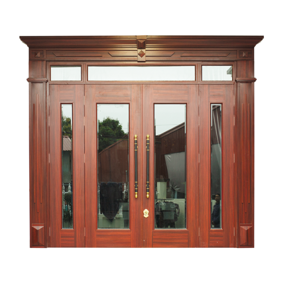  Cửa thép vân gỗ 4 cánh lệch A41-K.K 
