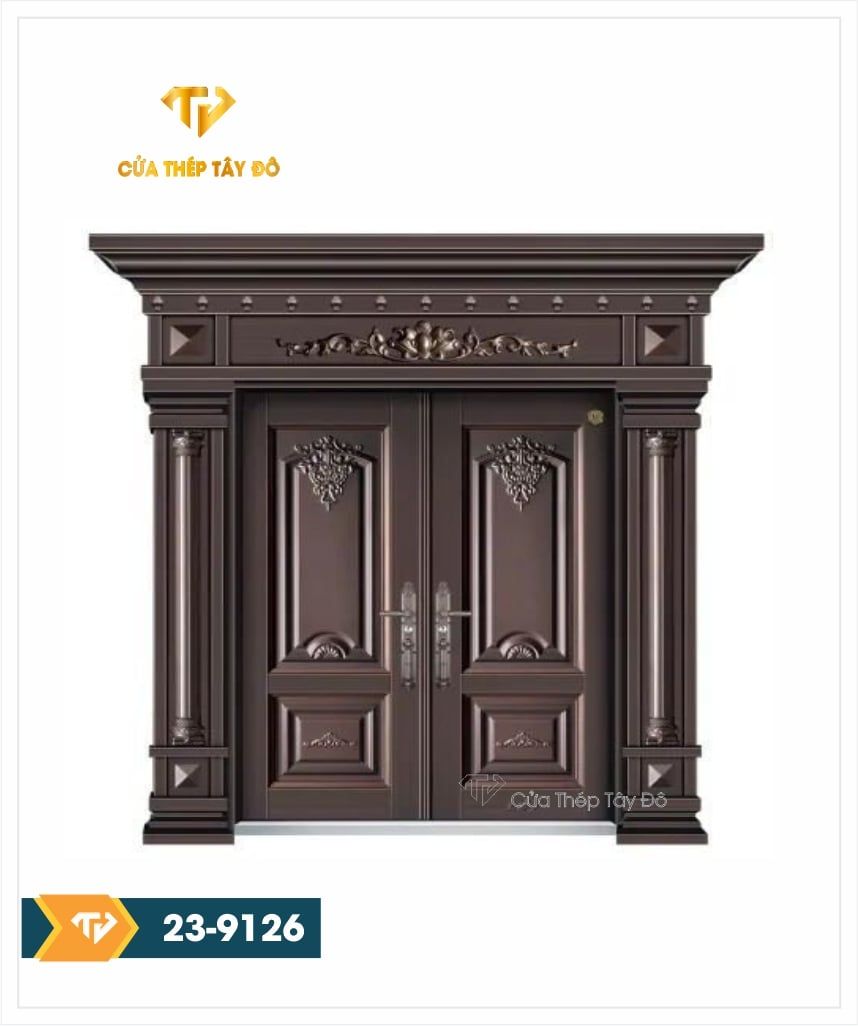  Cửa thép 2 cánh đẹp 23-9126 