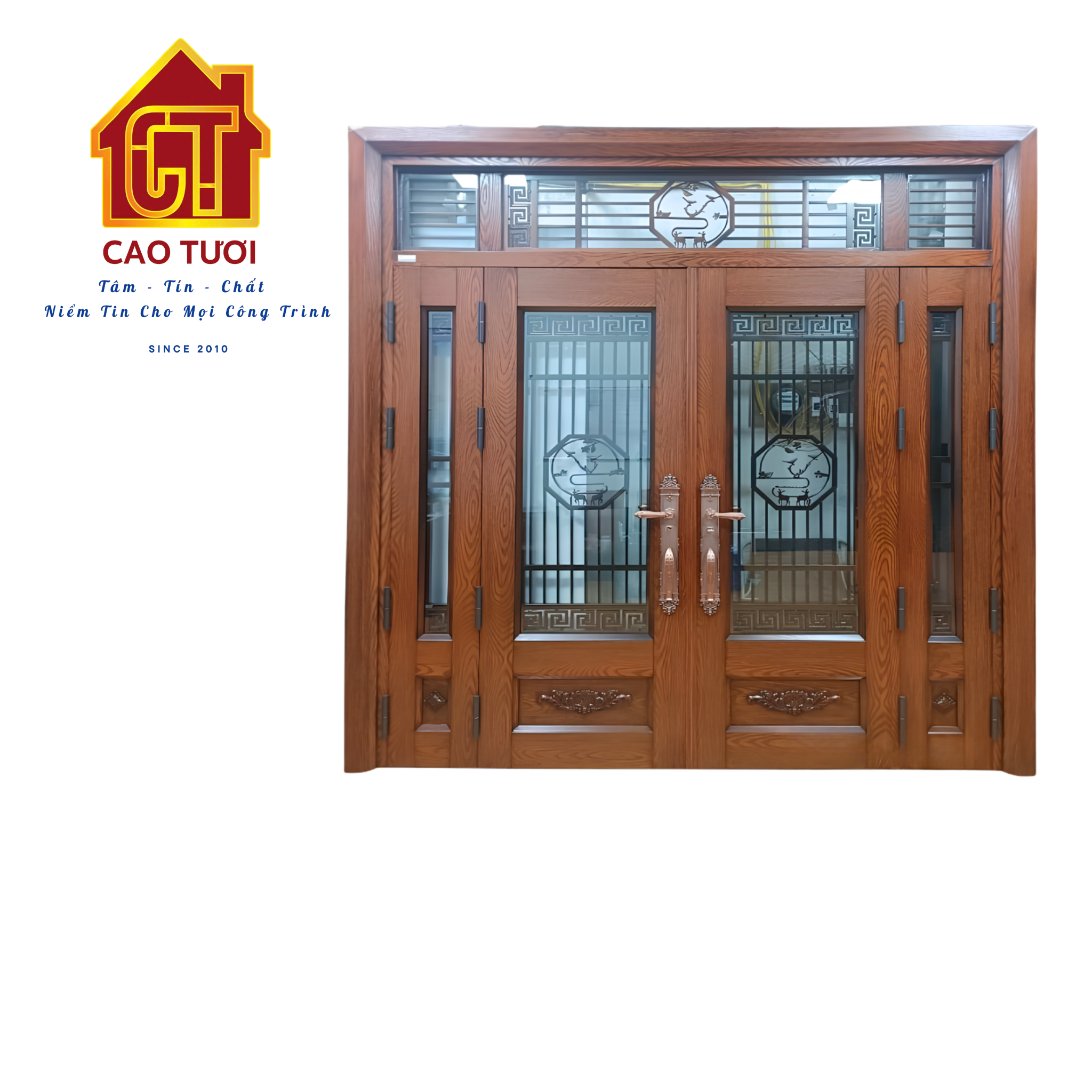  Cửa Thép vân Gỗ Nổi 5D “LỘC XUÂN” 