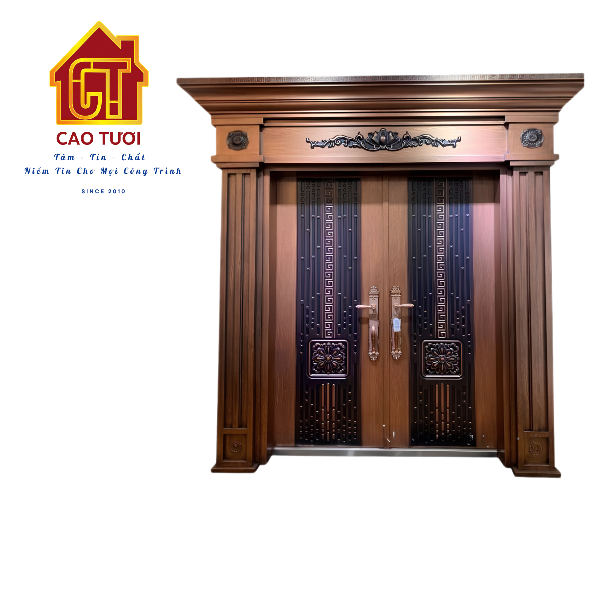  Cửa thép 2 cánh đẹp TD2-05 