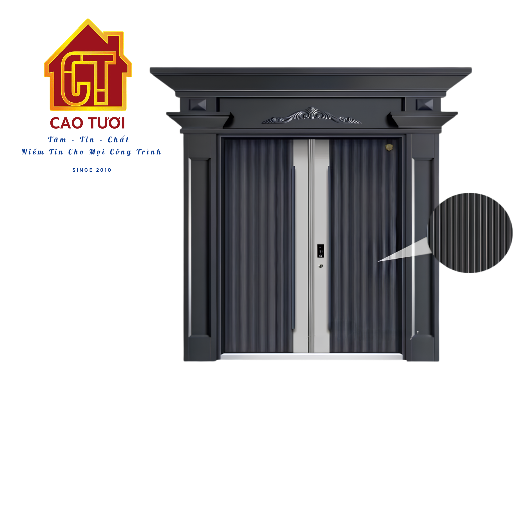  Cửa thép 2 cánh đẹp 23-9079 