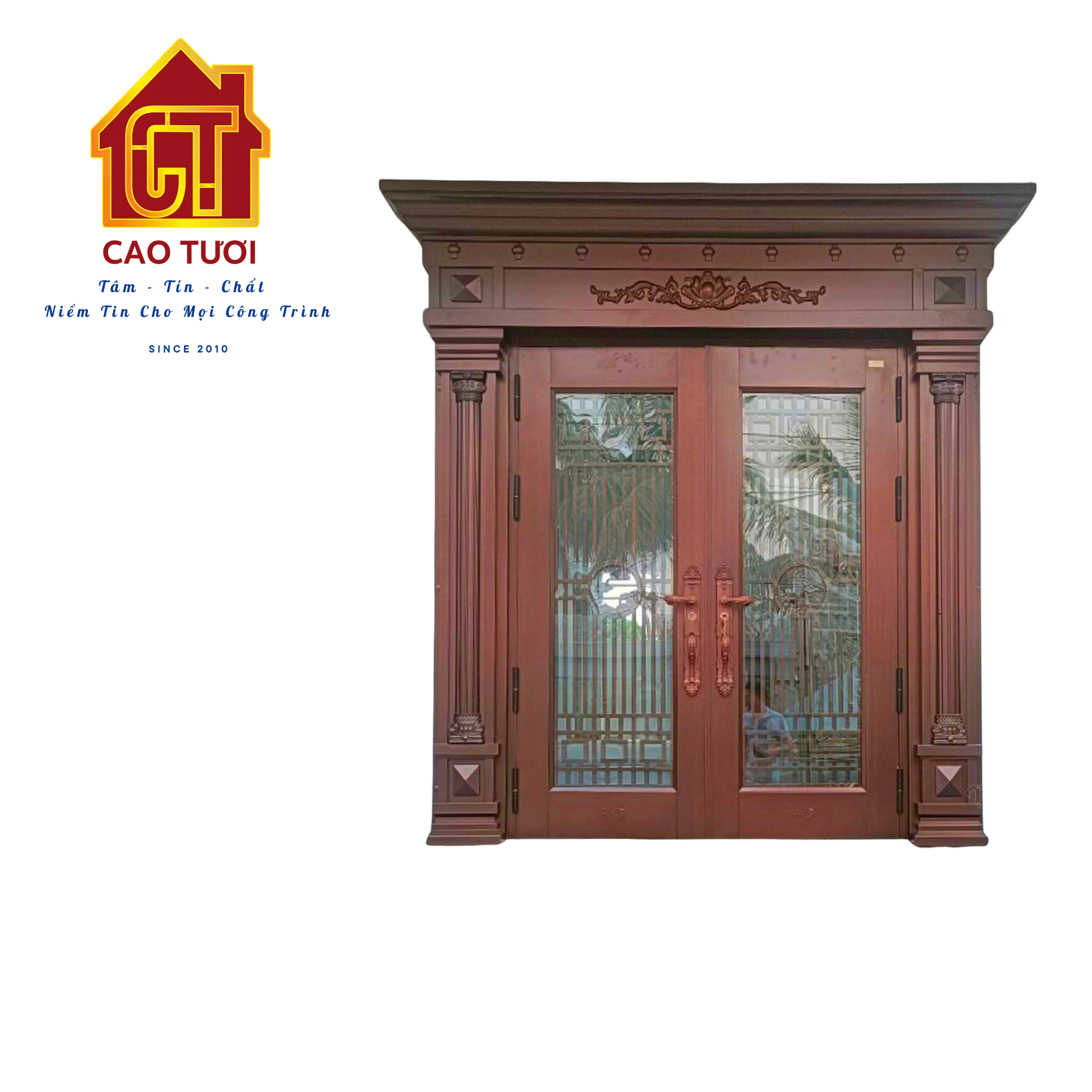  Cửa 2 cánh kính “HOA MÂY” 