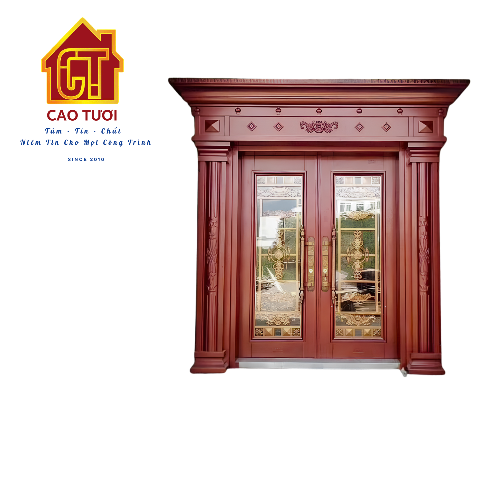  Mẫu cửa 2 cánh kính 25-0154 