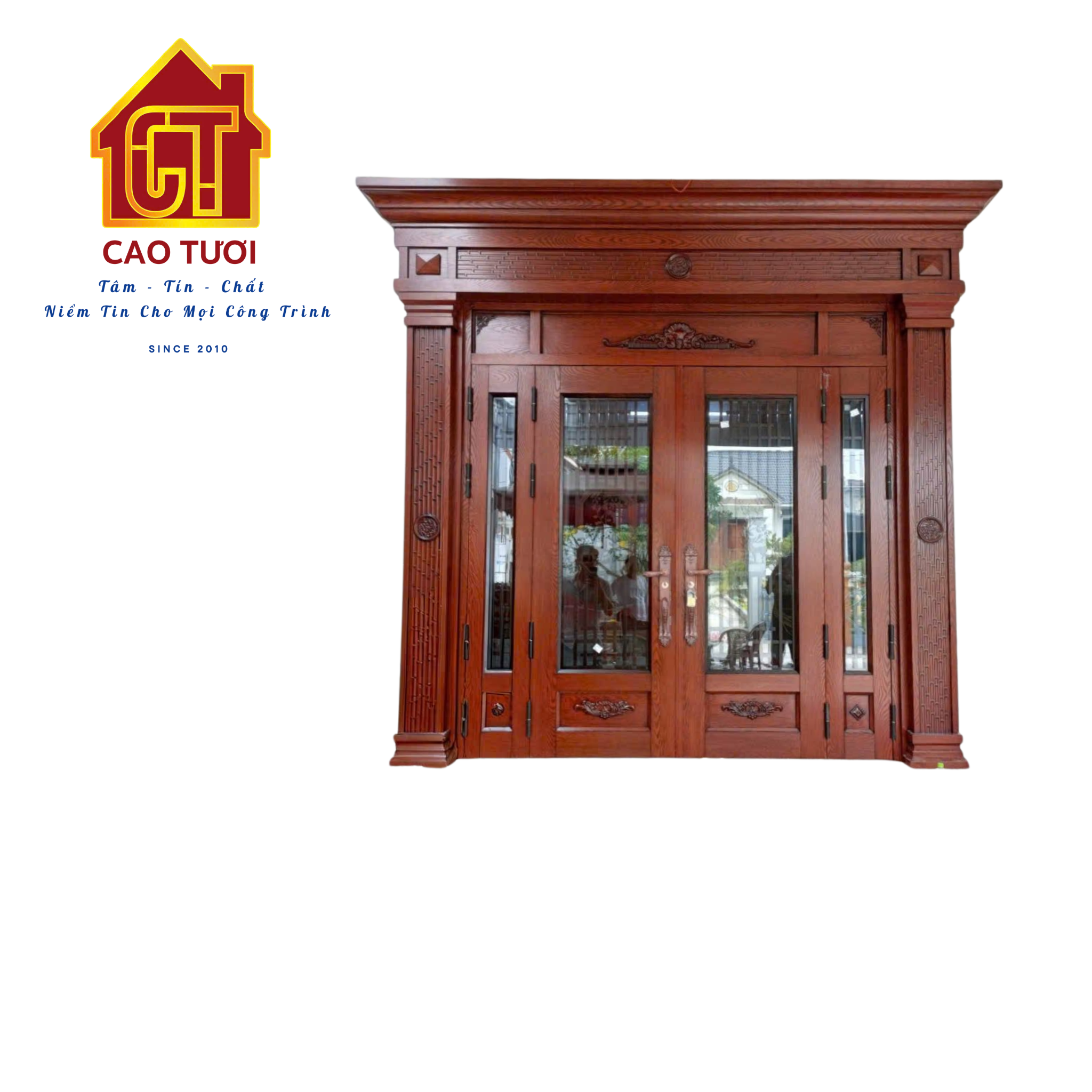  Mẫu cửa 4 cánh kính “Xuân Lộc” 