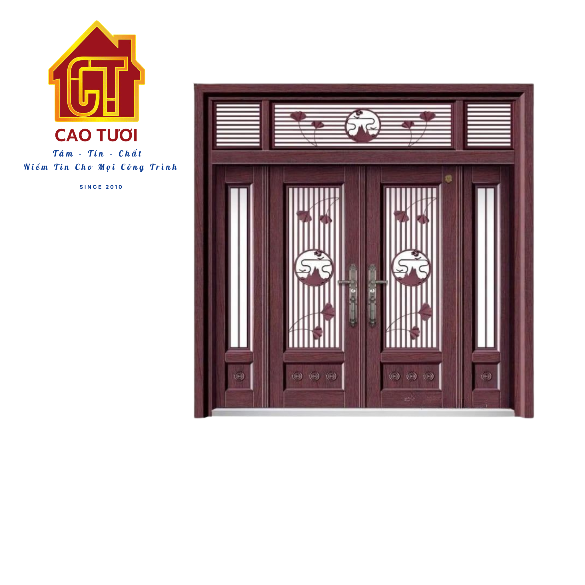  Cửa Thép Cánh Kính “HOA SƠN THỦY” 